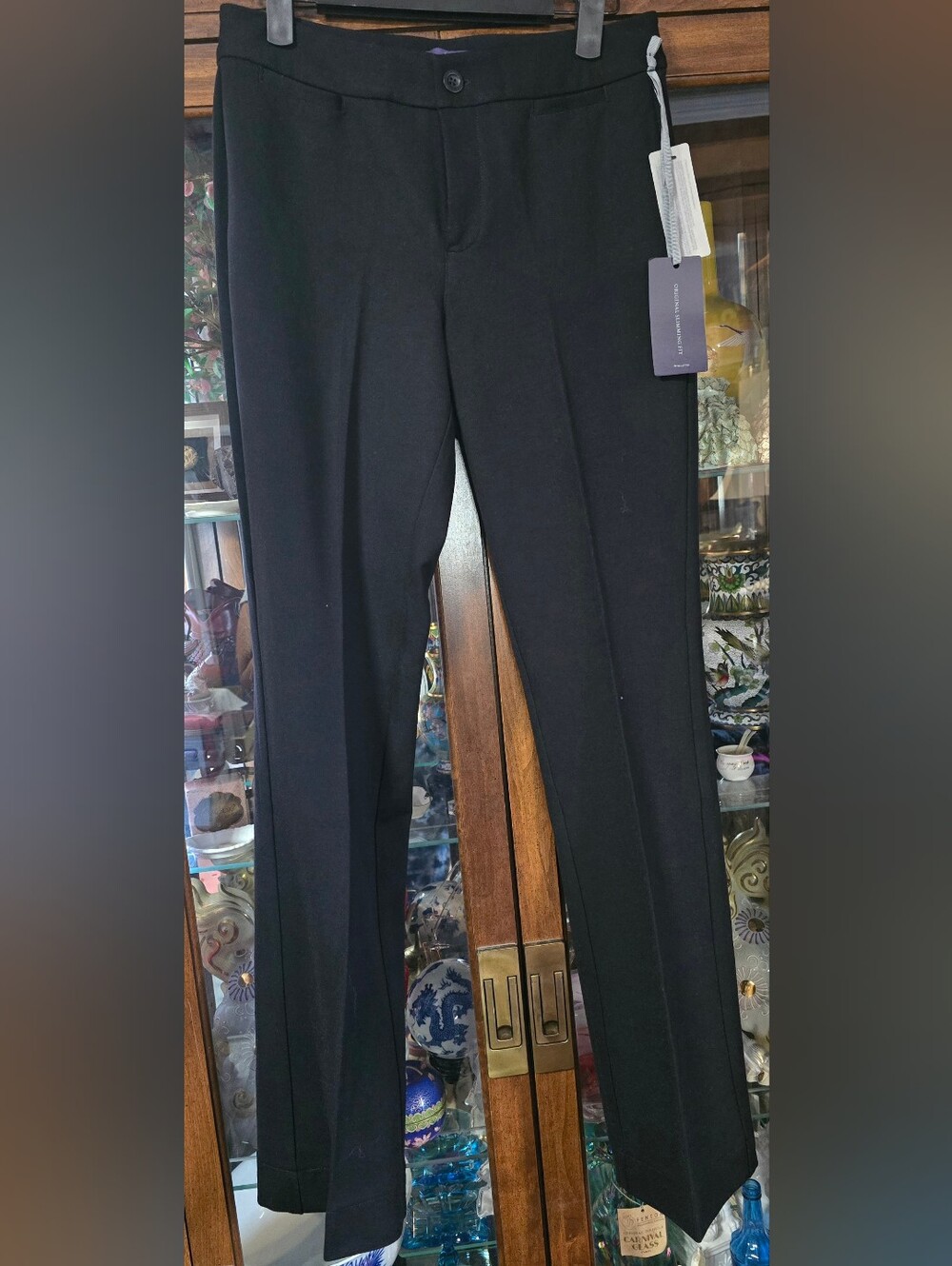 NYDJ Black Straight Leg Trousers Original Slimming Fit - NWT Size 2P